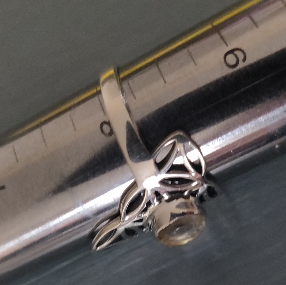 Golden Rutile Sterling Silver Ring - Picture 5 of 7